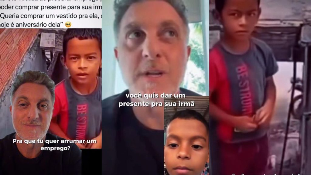 Luciano Huck ajuda menino de 9 anos de Manaus que viralizou em vídeo pedindo emprego para comprar presente para a irmã