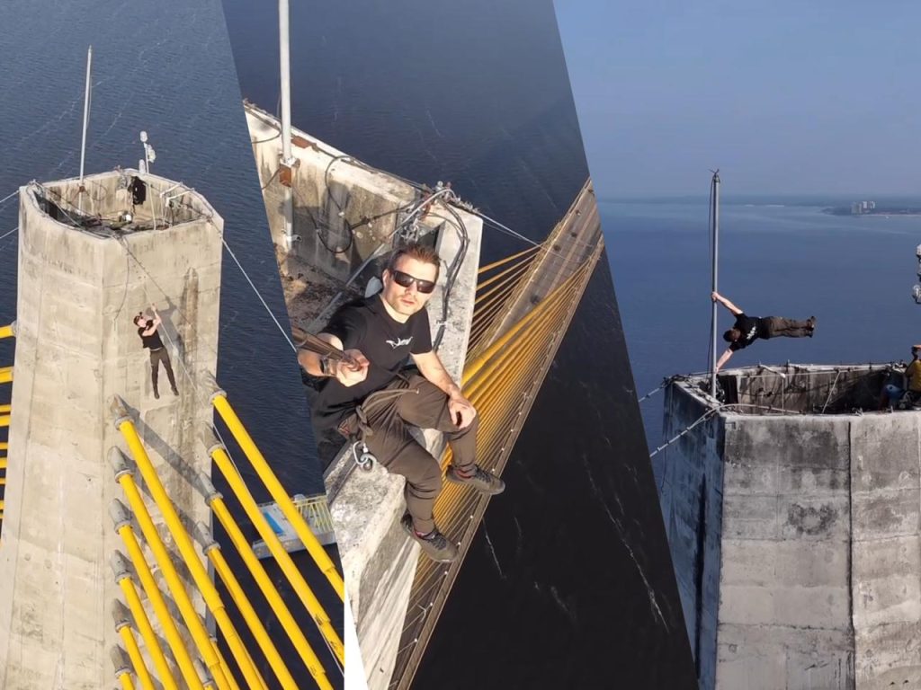 Saiba quem é o influencer que escalou a torre da Ponte Rio Negro em Manaus; vídeos