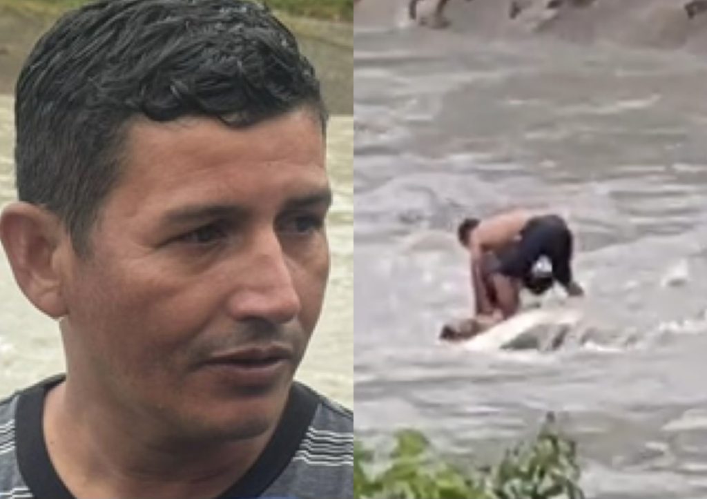 Ato heroico: motorista por aplicativo salva vida de jovem preso em carro que caiu no Igarapé do 40 em Manaus