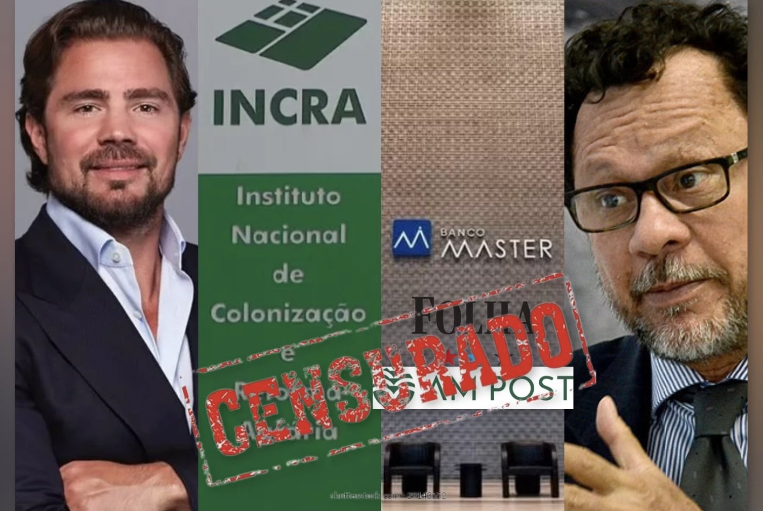 Após decisão contra a Folha, juiz manda censurar reportagem do portal AM POST sobre apoio do diretor do Incra a família Vorcaro