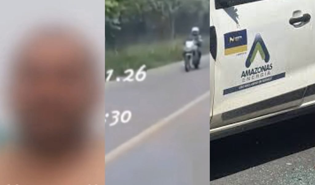 Funcionário da Amazonas Energia se retratando após ofensas a policiais