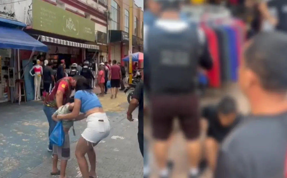 Homem acusado de agredir criança autista é espancado no Centro de Manaus; assista