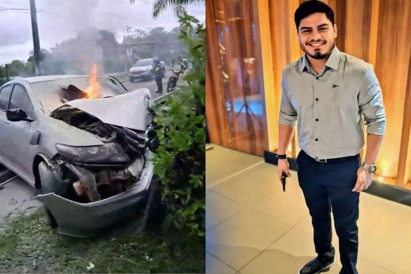 Imagem do acidente de trânsito envolvendo Chibly Calil Abrahim Bisneto em Itacoatiara