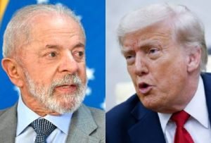 presidentes lula e trump durante conversa telefônica