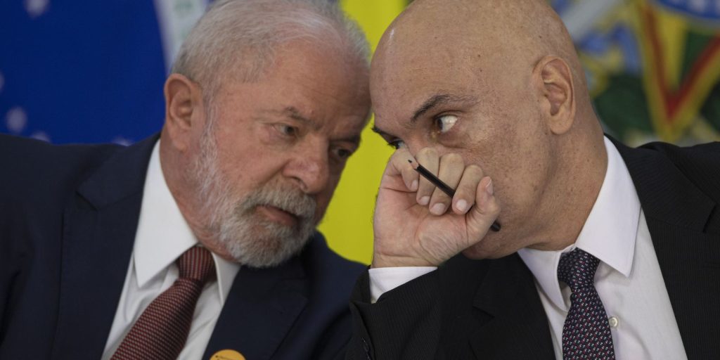 foto do almoço reservado entre lula e alexandre de moraes em brasília