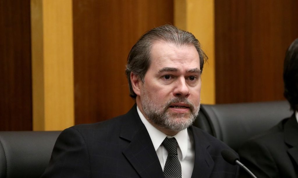 Ministro Dias Toffoli durante apresentação sobre caso Banco Master