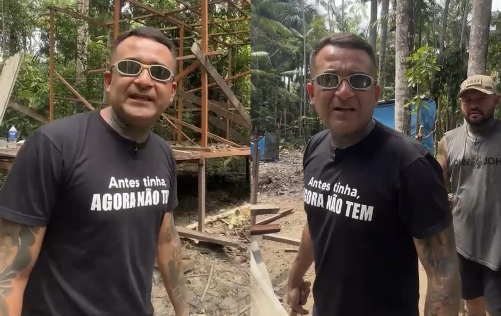 vereador salazar durante ação em ocupação em manaus