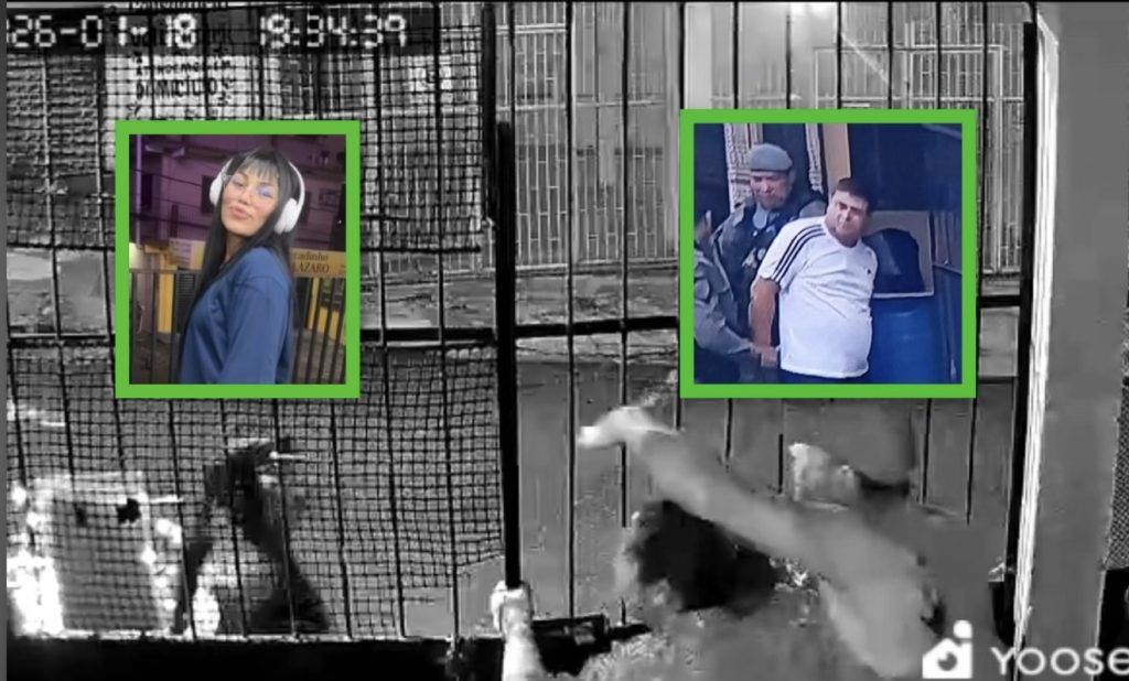 imagem da briga entre jovem e suspeito antes do crime