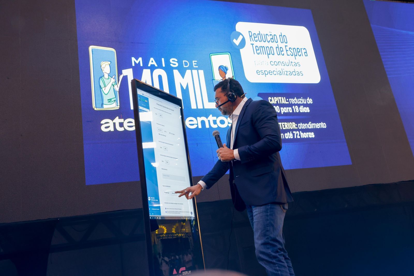 Lançamento do portal saúde am em tempo real na Expo Saúde Amazonas