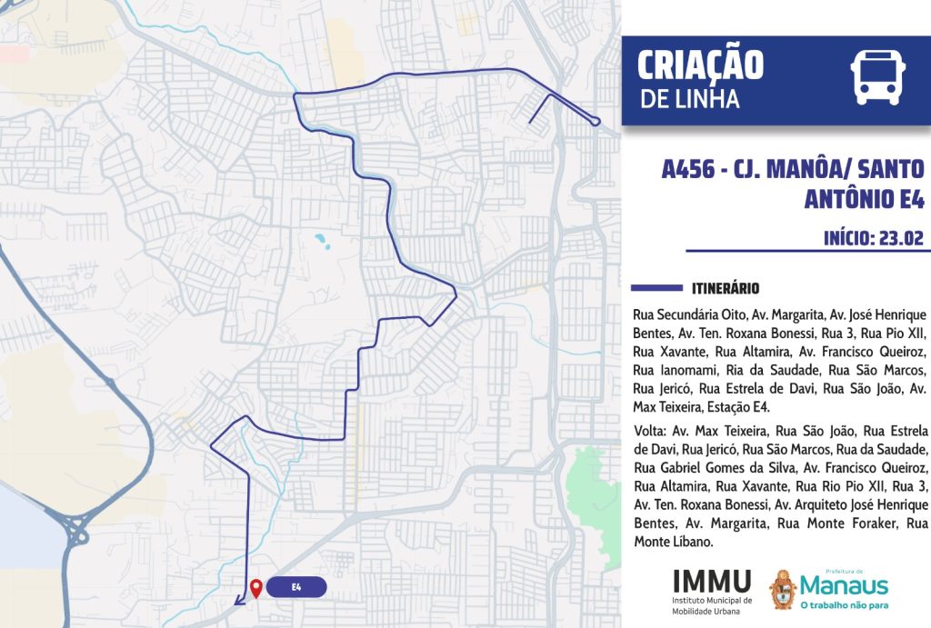 imagem da nova linha de ônibus em Manaus