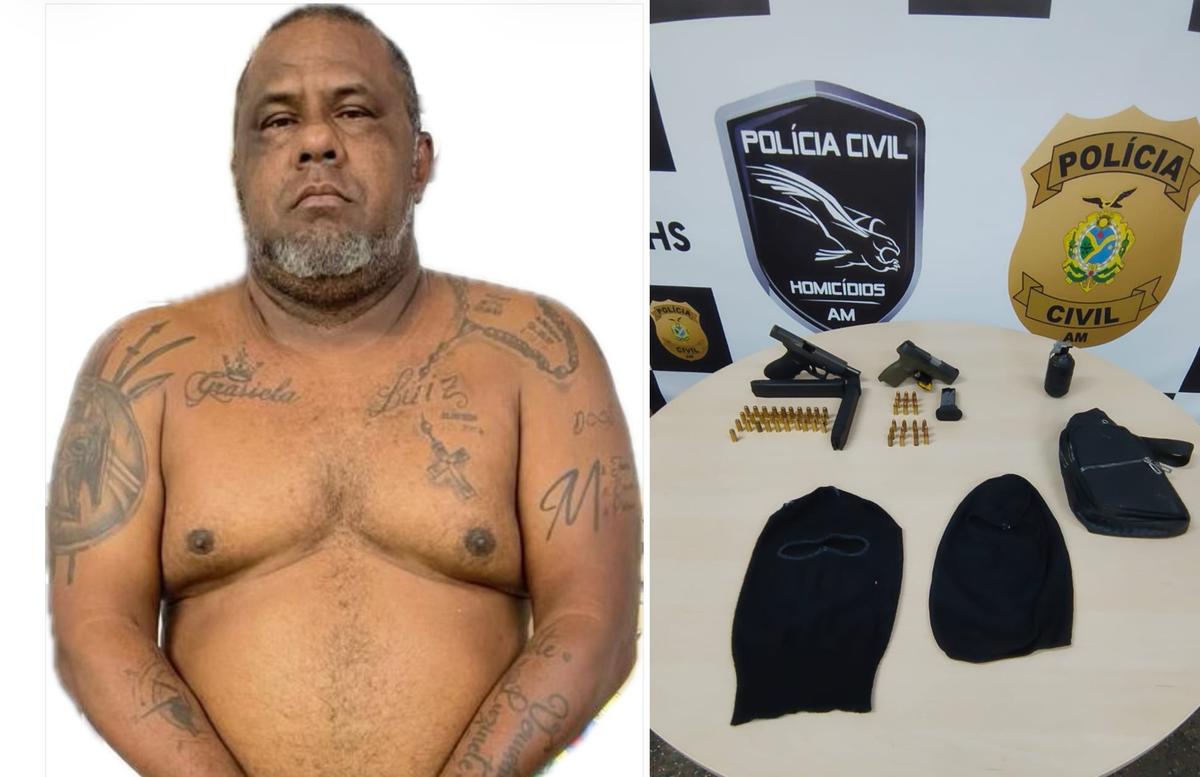 Homem preso acusado de homicídios em Manaus