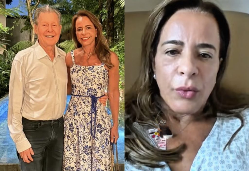 Imagem de Elisabeth Valeiko durante seu relato sobre a internação.