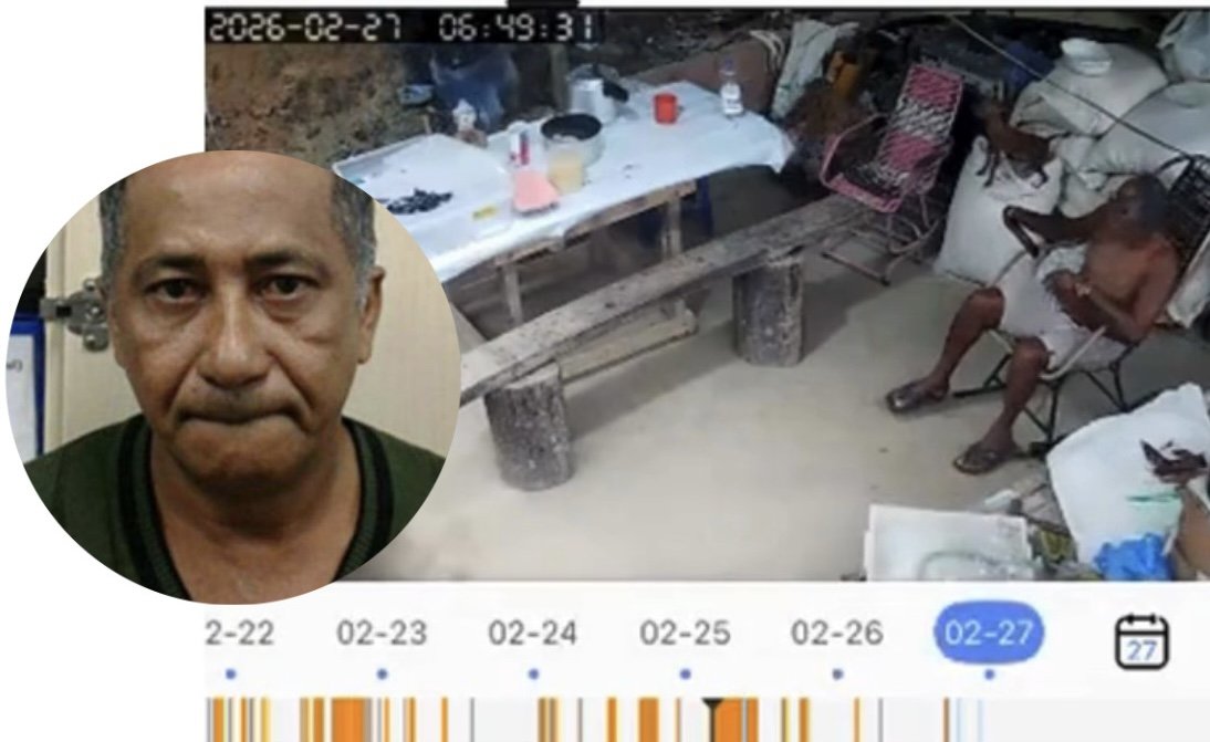 Câmeras de segurança registram momento da invasão de criminosos armados em chácara no bairro Tarumã em Manaus.