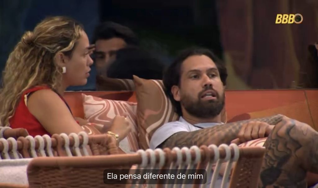 Brígido e Ana Paula Renault durante o BBB26