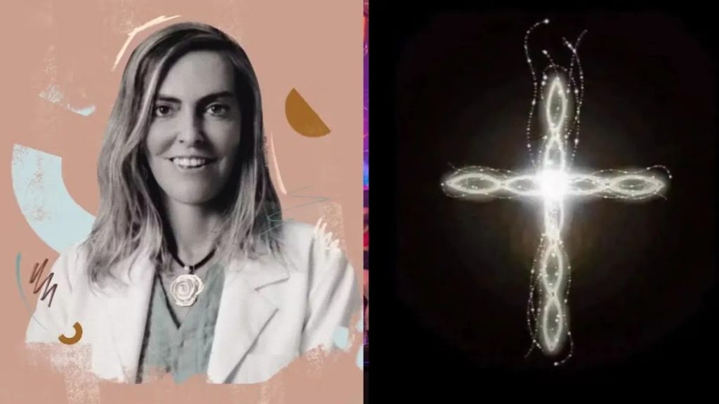 Tatiana Sampaio da UFRJ trabalhando em pesquisa sobre polilaminina