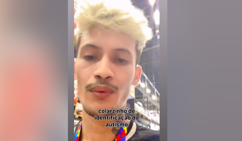 cordão de transporte público confundido com símbolo de autismo no supermercado