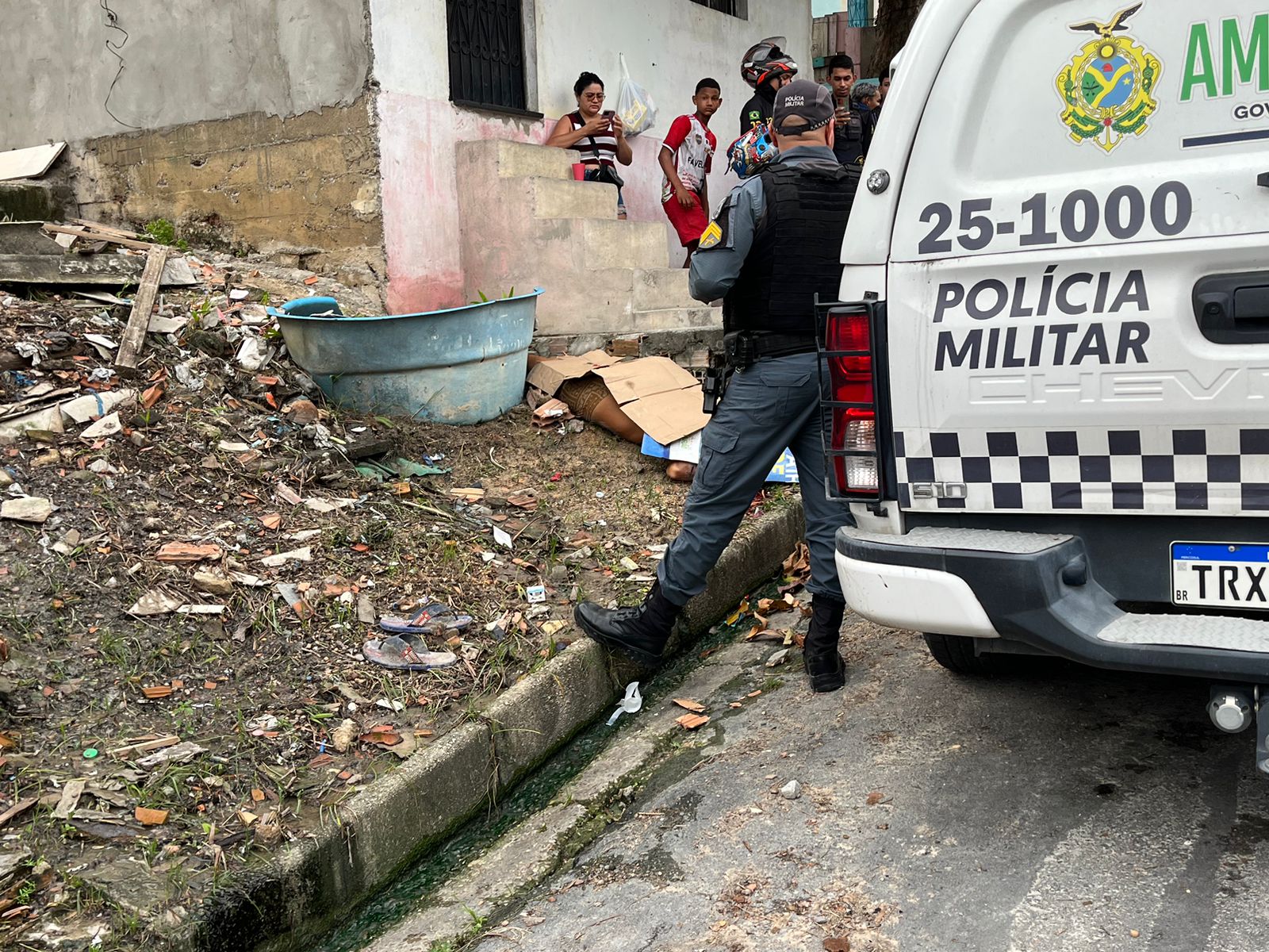Foto do local onde ocorreu homicídio em Manaus