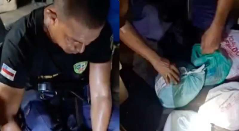 foto de operação de apreensão de droga em embarcação