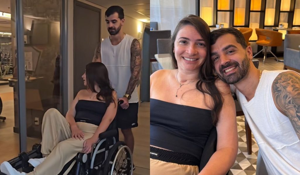 Laís Souza e Bruno Drummond após tratamento com polilaminina