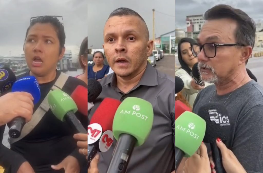 Familiares aguardam por notícias do naufrágio da lancha em manaus