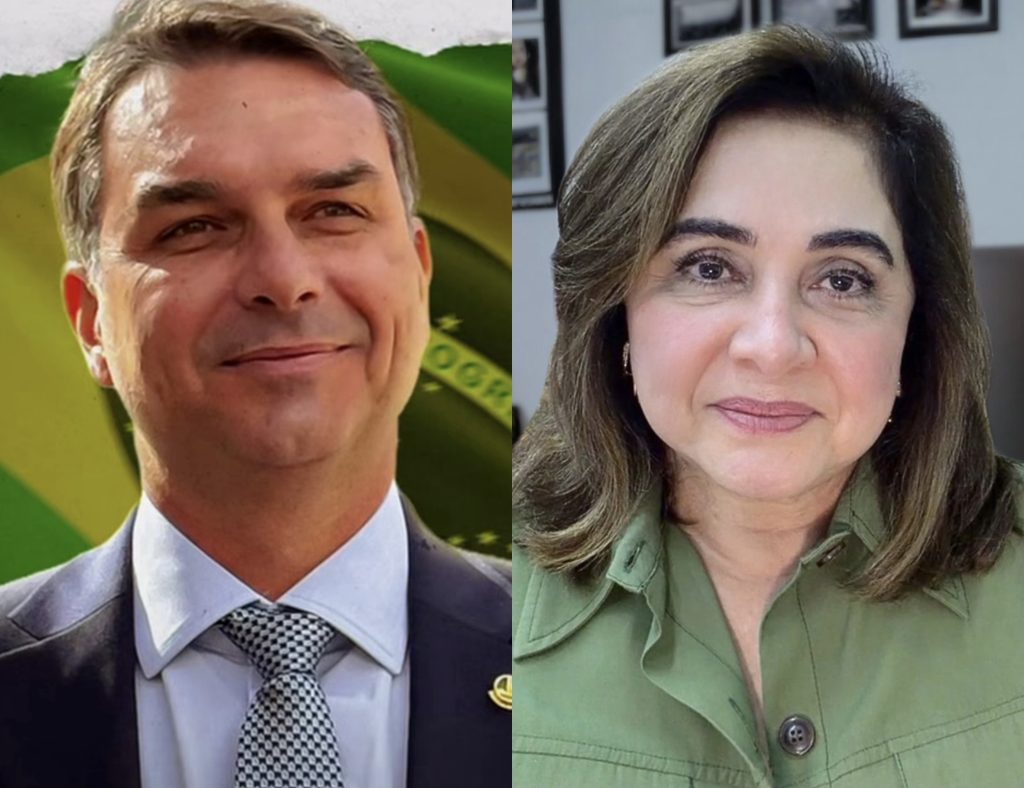 Professora Maria do Carmo em reunião com lideranças do PL e Flávio Bolsonaro em Brasília.
