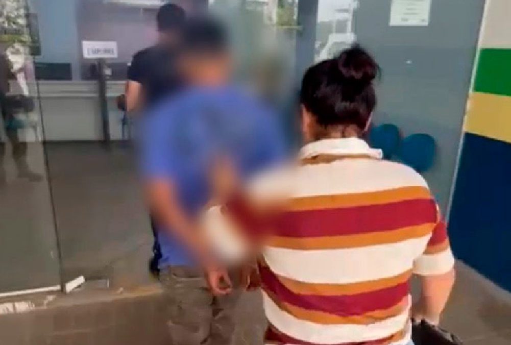 Fachada da delegacia especializada de polícia de Manacapuru onde ocorreu o registro da prisão por estupro.