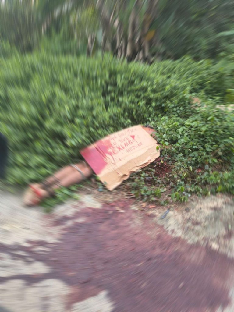 Imagem de um corpo encontrado na estrada do Puraquequara, zona Leste de Manaus