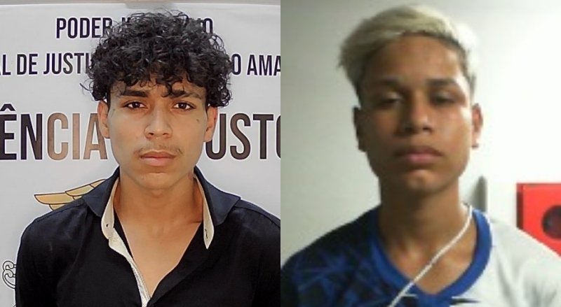 Foto da polícia sobre suspeitos de assalto em lotérica