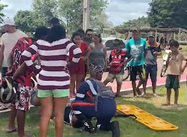 Jovem fica entre a vida e a morte após acidente de moto no Amazonas