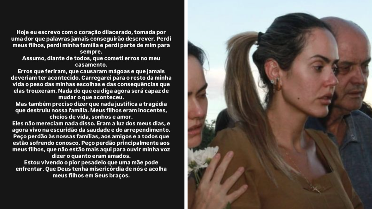 mãe de miguel e benício publica cartas emocionadas
