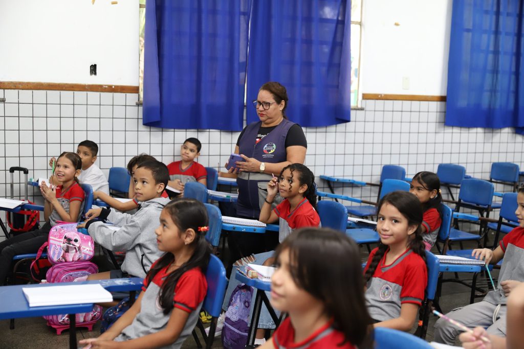 Foto: Divulgação sobre o retorno às aulas da rede municipal de Manaus
