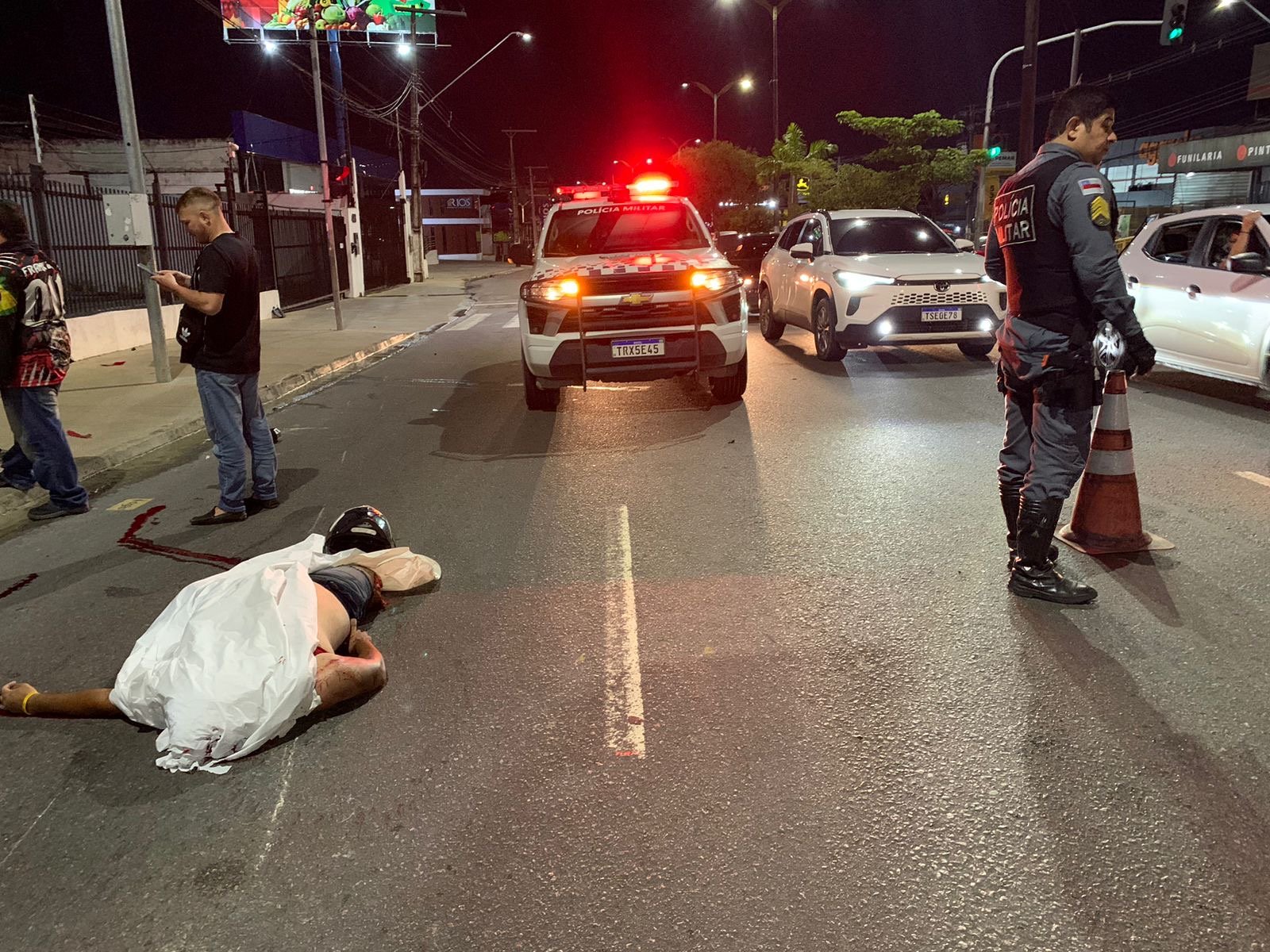 Acidente de motociclista na zona norte de Manaus