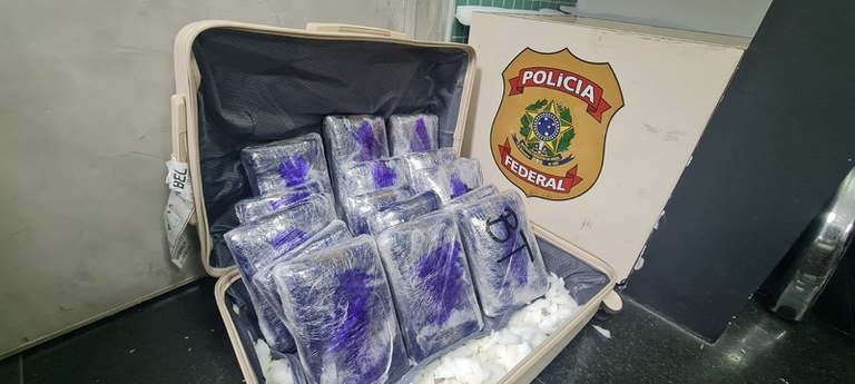Imagem da apreensão de skunk no Aeroporto de Manaus
