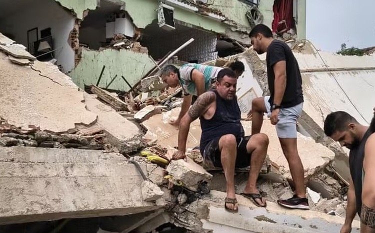 Prédio desaba e deixa vários feridos no Rio de Janeiro