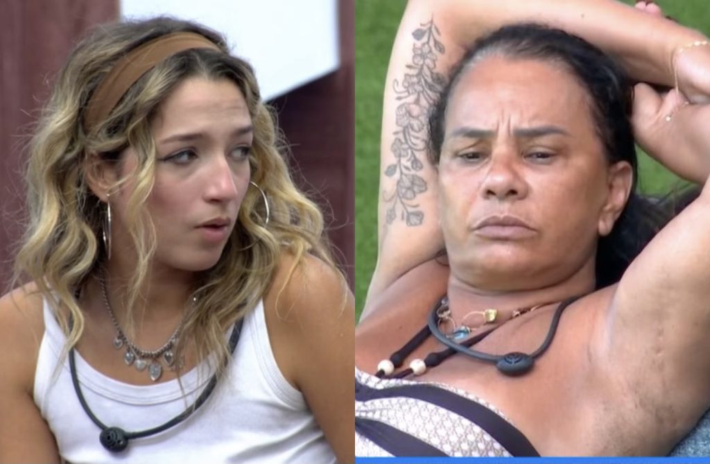 Atriz Solange Couto conversando com Babu Santana na cozinha do BBB 26