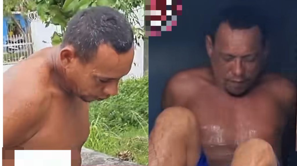 Imagem da prisão de suspeito de assalto a mototaxista