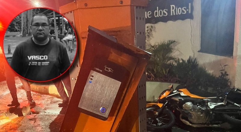 Motociclista e carro em acidente de trânsito na Avenida Ephigênio Salles