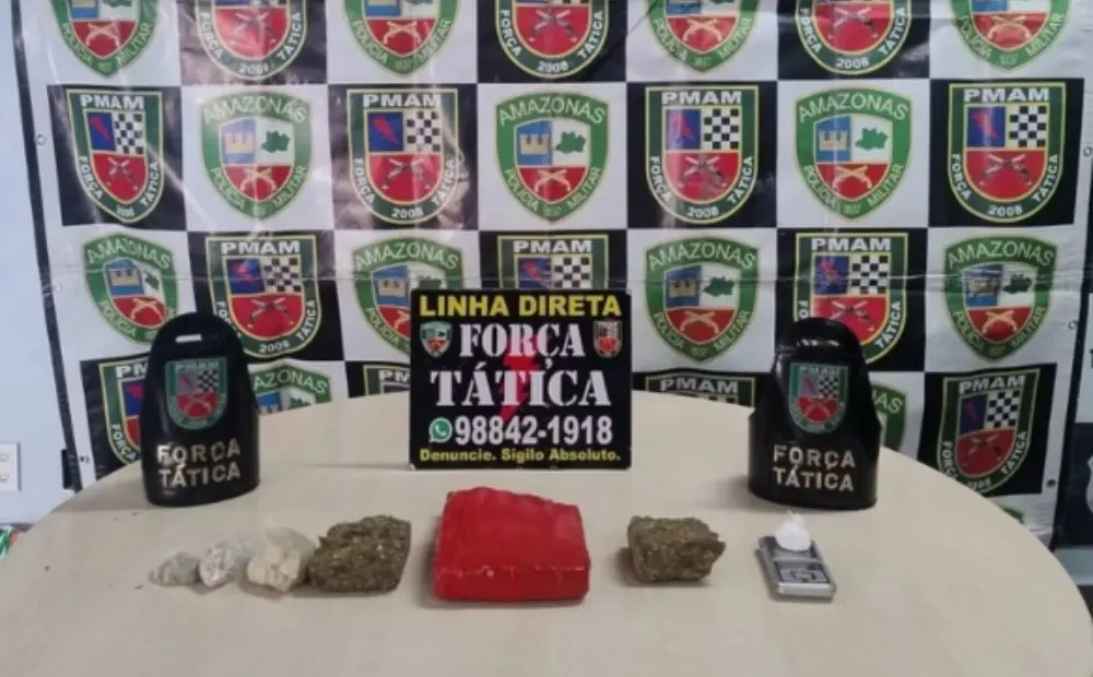 Apreensão de entorpecentes no bairro Educandos, zona Sul de Manaus