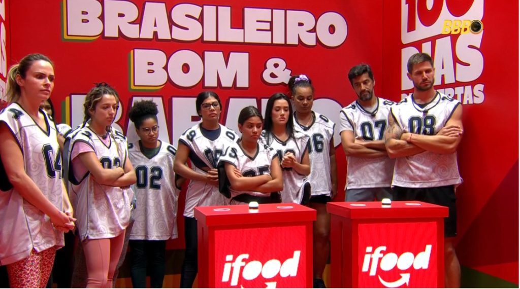 Participantes do bbb 26 reunidos na arena de provas durante a classificatoria da prova do lider
