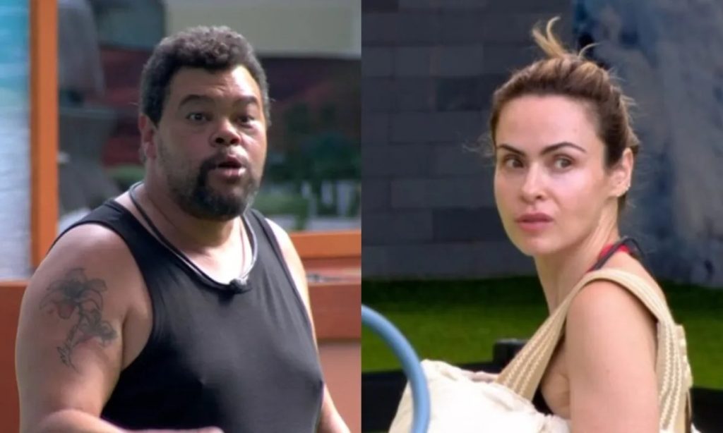 Babu Santana e Ana Paula Renault em discussão na área externa do BBB 26
