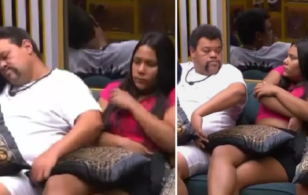 Babu Santana e Chaiany Andrade na sala do bbb26 em momento de repercussão nas redes sociais