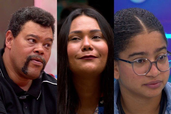 Participantes Babu Santana, Chaiany e Milena em destaque na formação do paredão do bbb 26