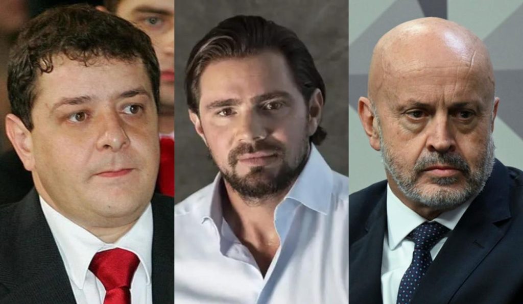 Documento oficial e lista de nomes indiciados no relatório final da CPMI do INSS sobre fraudes previdenciárias.