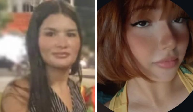 Fotos das adolescentes Luna Cristal e Ágatha Beatriz que estão desaparecidas no Amazonas e são procuradas pela Polícia Civil.