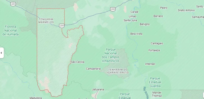 Veículo do Ibama incendiado após ataque de criminosos durante operação ambiental em Manicoré no Amazonas.
