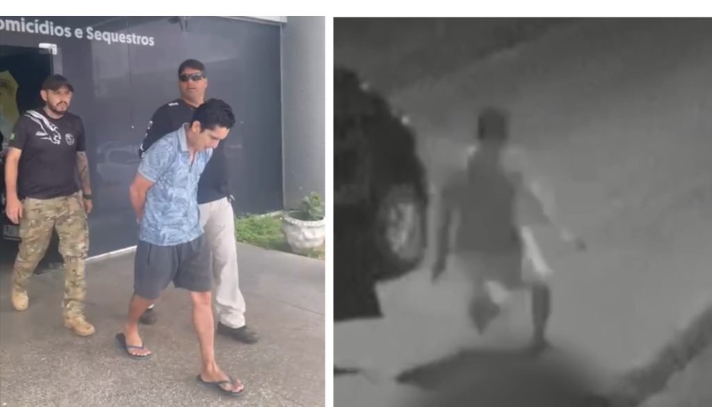 Luciano Vieira Gonçalves sendo preso pela Polícia Civil por atropelamento em Manaus.