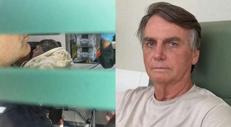 Registro de Jair Bolsonaro em tratamento para infecção pulmonar em hospital de brasília