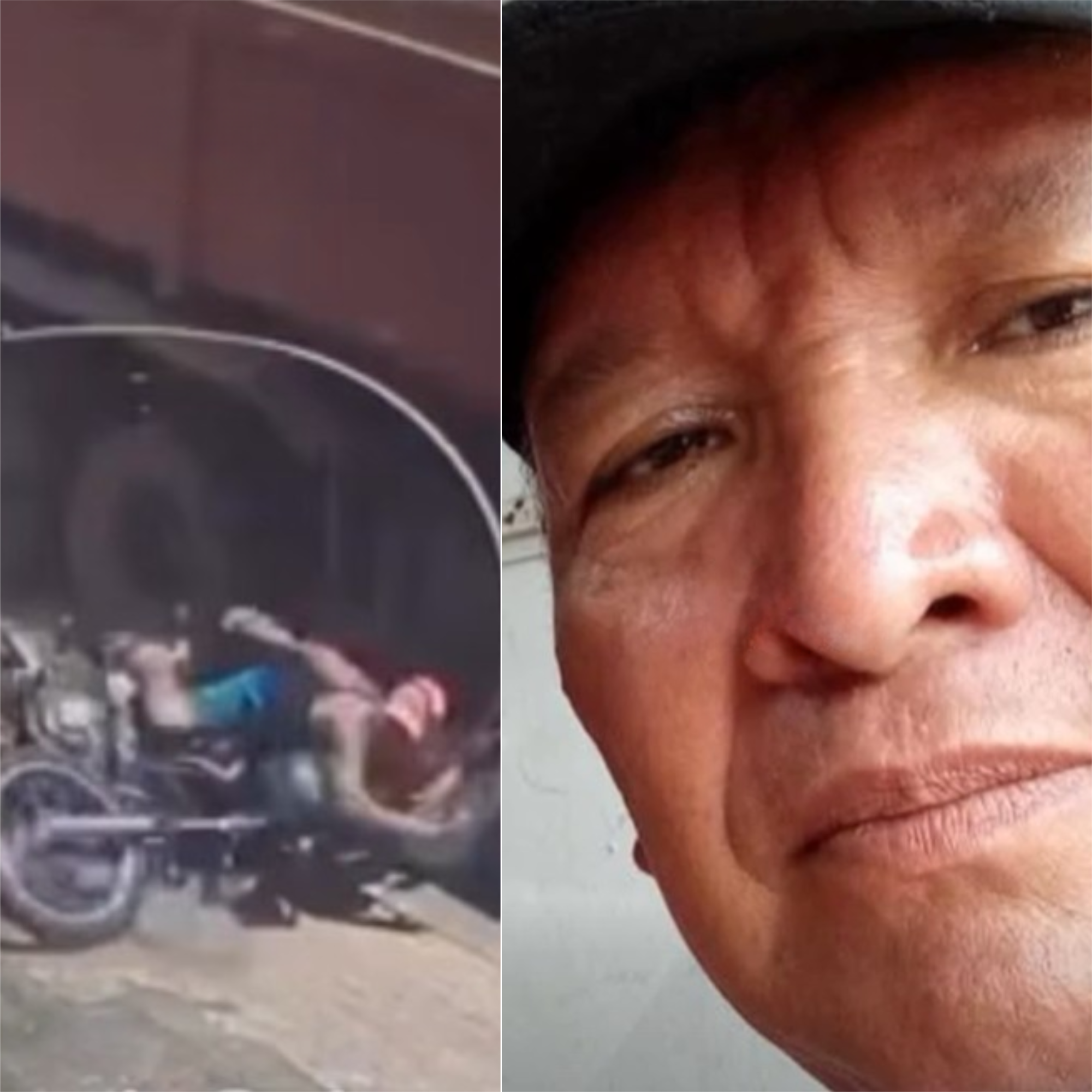 Local de acidente em Itacoatiara onde uma caçamba atingiu uma motocicleta causando a morte de Manoel Cláudio Vieira Pinto