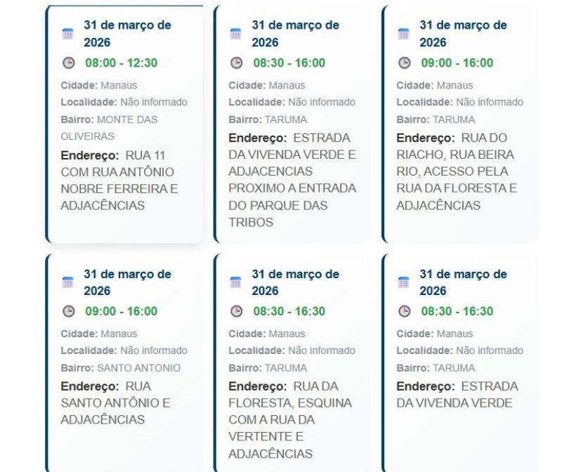 técnicos realizando manutenção na rede elétrica para melhoria do fornecimento de energia em manaus