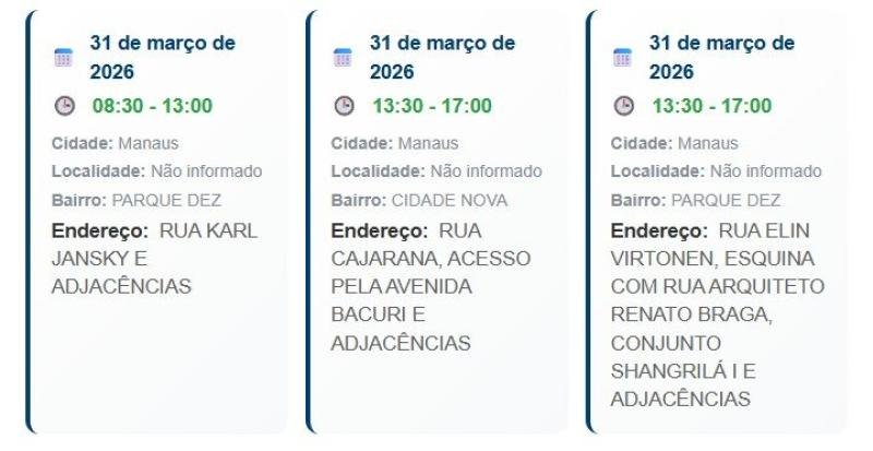 técnicos realizando manutenção na rede elétrica para melhoria do fornecimento de energia em manaus